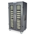 Harloff Double Column Medical Storage Cabinet, H+H Panels, Tempered Glass Doors with Key Lock