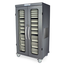 Harloff Double Column Medical Storage Cabinet, H+H Panels, Tempered Glass Doors with Key Lock