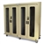 Harloff Quad Column Medical Storage Cabinet, H+H Panels, Tempered Glass Doors with Basic Electronic Pushbutton Locks