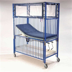Chrome Child ICU Klimer Crib with Manual Hi-Lo 4 Side Release and Gatch/Trend, 30 x 60"