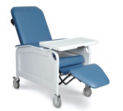 Novum Medical Transport Recliner with 5" casters - tray - 275 lbs Capacity