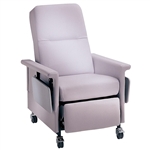 Novum Medical RC Series Bariatric Medical Recliners - Lower Seat - Side Table - 500 lb Capacity - 3" Casters