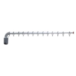 Novum Medical Renaissance 48" Telescopic Extension Arm for Privacy Curtain - Silver with 10 Rings