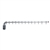 84" Renaissance Telescopic Extension Arm for Privacy Curtain System - Silver - includes 17 rings
