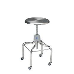 Pedigo P-1037-W/C-SS Operating Room Stool, Stainless Steel, With Casters