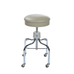 Pedigo P-1038-W/C Operating Room Stool, Stainless Steel, with Casters