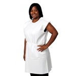 Pro Advantage 3-Ply Tissue Exam Gowns - White, Traditional Front/Back Opening, 30" x 42" (50/cs)