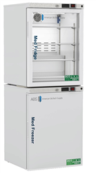 10 cu ft ABS Glass Door Refrigerator & Solid Door Freezer Combination - Hydrocarbon (Pharmacy Grade)