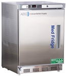 4.5 Cubic Foot ABS Premier Pharmacy/Vaccine Stainless Steel Built-In Undercounter Refrigerator, Left Handed - Hydrocarbon