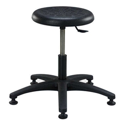 Brewer Round Polyurethane Lab Stool (ABS Plastic Base)