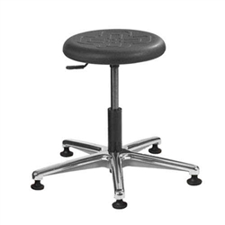 Brewer PRM-1 Round Polyurethane Lab Stool (Aluminum Base)