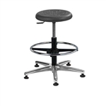 Brewer PRM-3 Round Polyurethane Lab Stool (Aluminum Base)