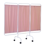 Antimicrobial 3-Panel Privacy Screen without Casters