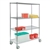 Lakeside Round Post, Mobile Shelving, (4) 18 x 36 Shelves, 54" Posts