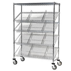 Lakeside Slanted Shelf Suture Cart 18 x 36 x 69