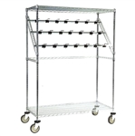 Lakeside Catheter Procedure Cart with Hooks, 24 x 48