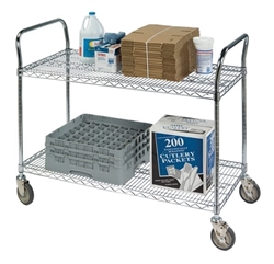 Lakeside 2 Shelf Wire Cart, 24 x 48 Inch Shelves