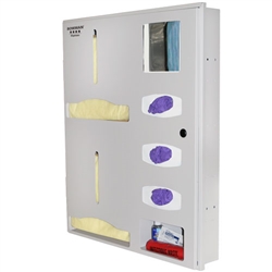 Bowman Semi-Recessed PPE Dispensing System - Double Gown