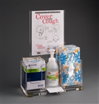Poltex Respiratory Hygiene Station Q (Counter Top Base, Sign, K1,3,6)