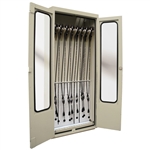 Harloff Scope Storage Cabinet, Metal Door with Tempered Glass and Key Lock