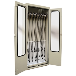 Harloff Scope Storage Cabinet, Metal Door with Tempered Glass and Key Lock