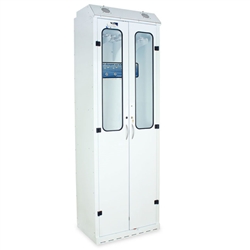 Harloff SureDry 5 Scope Cabinet with Dri-Scope Aid, Double Doors with Tempered Glass and Key Lock