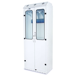 Harloff SureDry 15 Scope Cabinet with Dri-Scope Aid, Tempered Glass Double Doors with Basic Electronic Pushbutton Lock and Key Lock