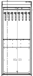 Harloff Eight Long Scopes Storage Cabinet, Tambour and Two Doors with Key Lock