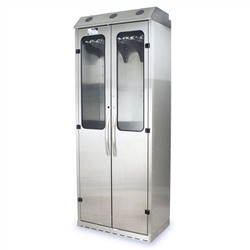 Harloff SureDry 8 Scopes Drying Storage Cabinet, Stainless Steel, Tempered Glass and Double Doors with Key Lock