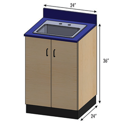 Pivotal Health Stor-Edge Medical Base Cabinet - 2 Doors and Sink