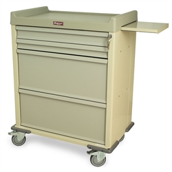 Harloff Standard Medication Cart, Pull Out Shelf and Internal Drawer Frame with Key Lock