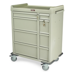 Harloff Standard Punch Card Medication Cart, Pull Out Shelf with Key Lock, 480 Cards, Standard Package
