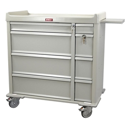 Harloff Standard Punch Card Medication Cart, Pull Out Shelf and Adjustable Punch Card Row Dividers with Key Lock - 600 Cards
