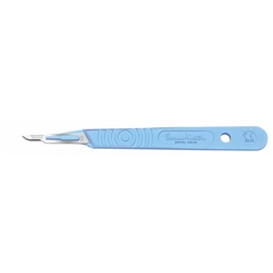 Cincinnati Swann-Morton Disposable Scalpels - Size 15T - Blue Handle - Sterile - Stainless - 10/Box