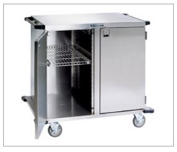 Case Cart w/Solid Stainless Steel Shelf (20" x 30" x 30") (2 Door and 1 Compartment)