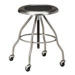 Clinton Stainless Steel Stool with Casters