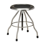 Clinton Stainless Steel Stool with Rubber Feet