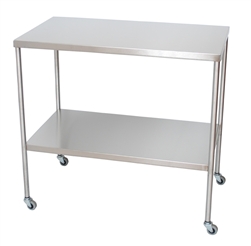UMF Stainless Steel Instrument Tables with Shelf, 20"x36"