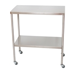 UMF Stainless Steel Instrument Table with Shelf, 18"x33"