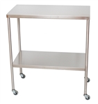 UMF Stainless Steel Instrument Table with Shelf, 16"x30"