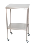 UMF Stainless Steel Instrument Table with Shelf, 16"x20"