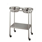 UMF Stainless Steel Twin Basin Stand with Shelf
