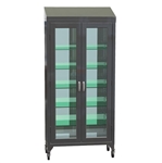 Lakeside Cabinet with (5) Glass Shelves, Sloped Top