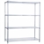 R&B Shelving Unit Wire Shelves without Casters, 18" x 60" x 72"