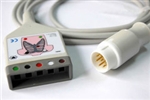 Philips 8 Pin Trunk Cable for ECG