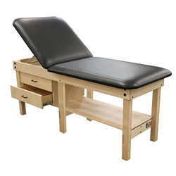 Pivotal Health 6 Leg Classic Wood Treatment Table with Lift Back Cushion