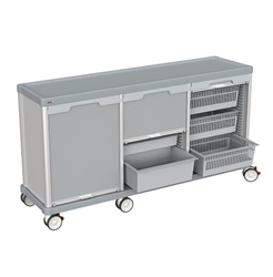 Lakeside Triple Door Logistics Supply Cart, 43 Inches Tall