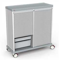 Lakeside Double Door Logistics Supply Cart, 55 Inches Tall