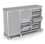 Lakeside Triple Door Logistics Supply Cart, 55 Inches Tall