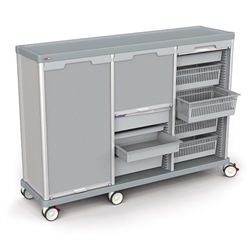 Lakeside Triple Door Logistics Supply Cart, 55 Inches Tall